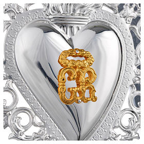 Ex Voto: Ex-voto Cuore fiamma e angelo 15x11 cm Ex Voto: Ex-voto Cuore fiamma e angelo 15x11 cm