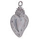 Cuore votivo croce e fiamma 8.5x4.5 cm s2