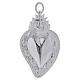 Ex-voto, Votive heart with cross and flame 8.5x4.5cm s1