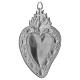 Ex-voto, Votive heart with cross and flame 13.5x8cm s2