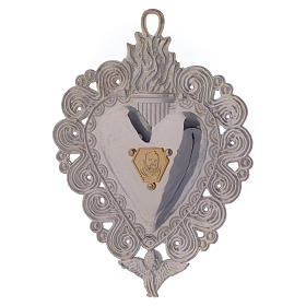 Corazón votivo Pío de Pietrelcina 9,5 x 7,5 cm.