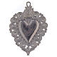 Corazón votivo Pío de Pietrelcina 9,5 x 7,5 cm. s2