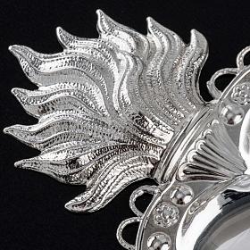 Votivgabe flammendes Herz mit floralem Dekor 10.5x7 cm s3