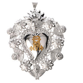 Cuore votivo simbolo Mariano 15x11 cm