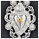 Exvoto Corazón llama cruz 13 x 20 cm. s2
