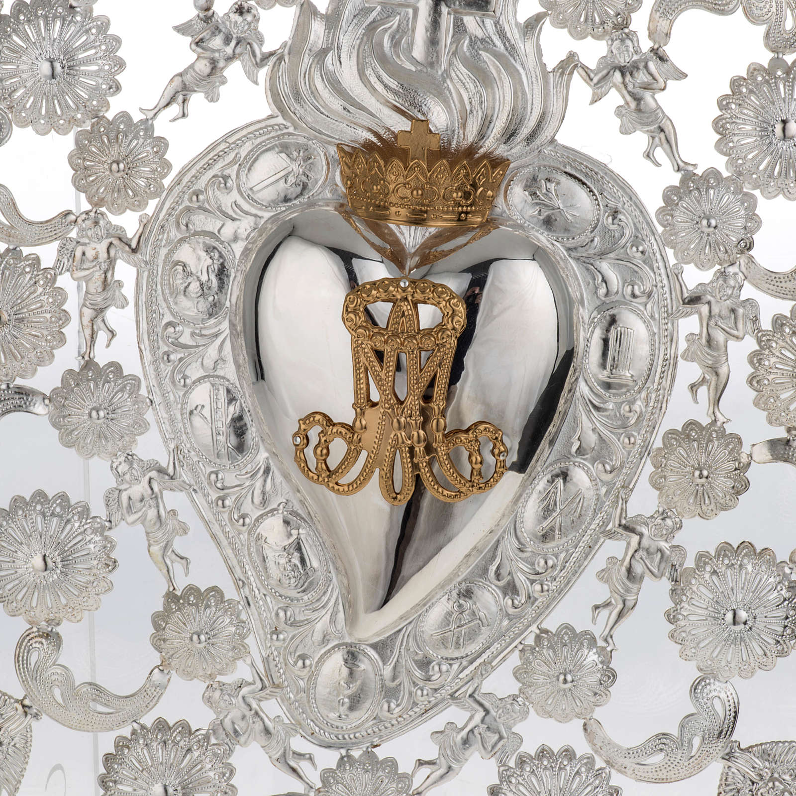 Ex-voto, Votive heart with filigree 34x50cm | online sales on HOLYART.com