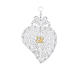 Ex voto Cuore votivo argento 800/00 cm 8,5x14 s1