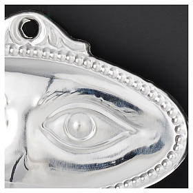 Ex-voto, polished eyes in sterling silver or metal 8.5x4.5cm