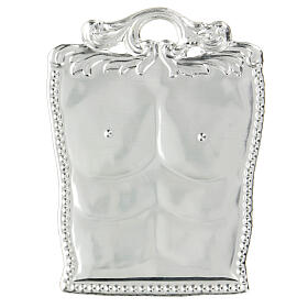 Ex-voto, chest in sterling silver or metal