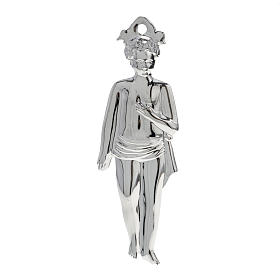 Ex-voto, young boy in sterling silver or metal, 15cm