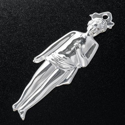 Ex-voto, young boy in sterling silver or metal, 15cm 2