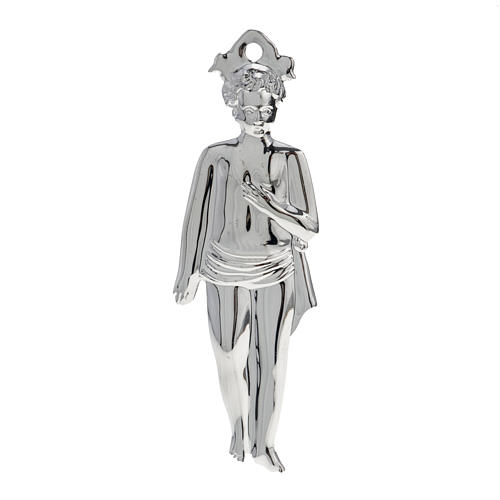 Ex-voto, young boy in sterling silver or metal, 15cm 1