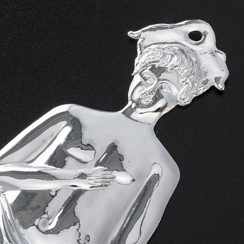Ex-voto, young boy in sterling silver or metal 19cm 2