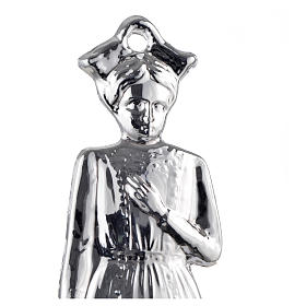 Ex-voto, young girl in sterling silver or metal, 15cm