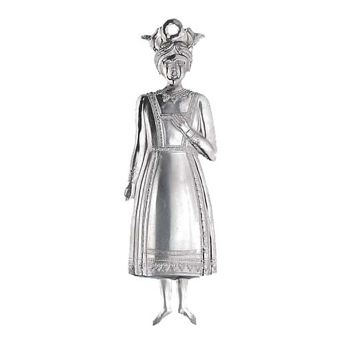 Ex voto bambina argento 925 o metallo 19 cm 1