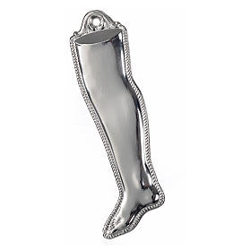 Ex-voto pierna plata 925 o metal 16 cm.