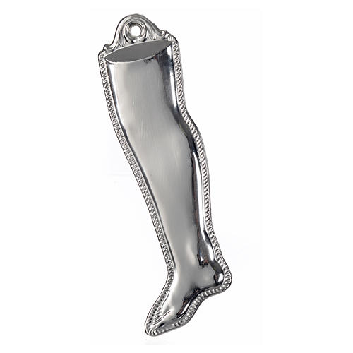 Ex-voto pierna plata 925 o metal 16 cm. 1