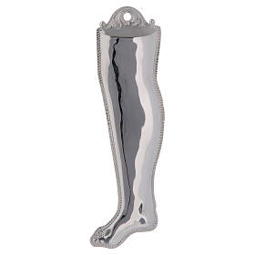 Ex-voto, leg in sterling silver or metal, 20cm