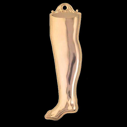 Ex-voto, leg in sterling silver or metal, 20cm 3