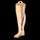 Ex-voto perna prata 925 ou metal 20 cm s3