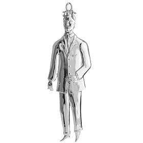 Ex-voto, man in sterling silver or metal, 21cm