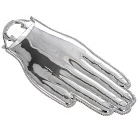 Ex-voto, hand in sterling silver or metal, 12cm