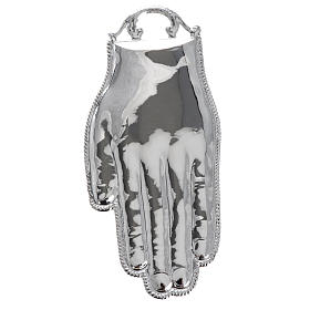 Ex-voto, hand in sterling silver or metal, 12cm