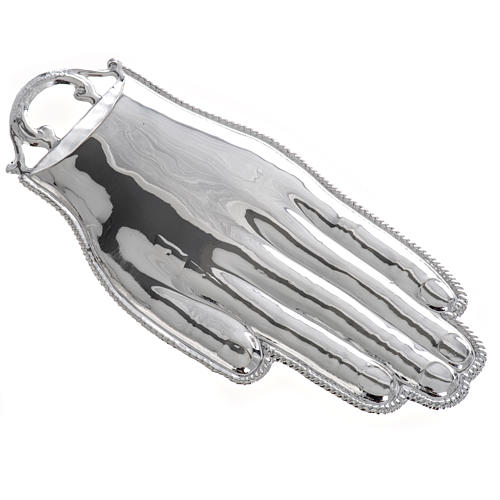 Ex-voto, hand in sterling silver or metal, 12cm 1