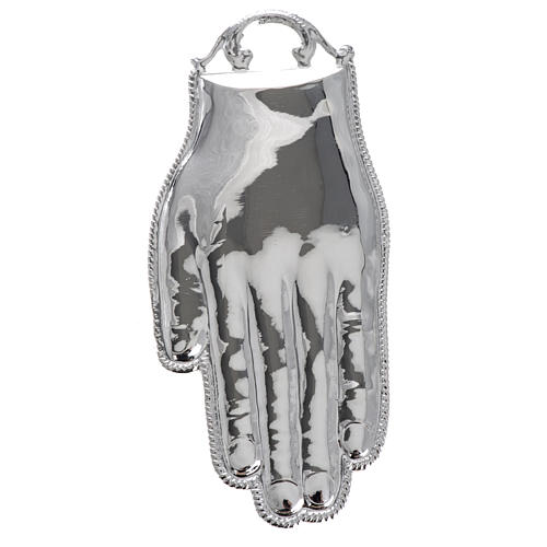Ex-voto, hand in sterling silver or metal, 12cm 2