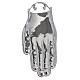 Ex-voto, hand in sterling silver or metal, 12cm s2