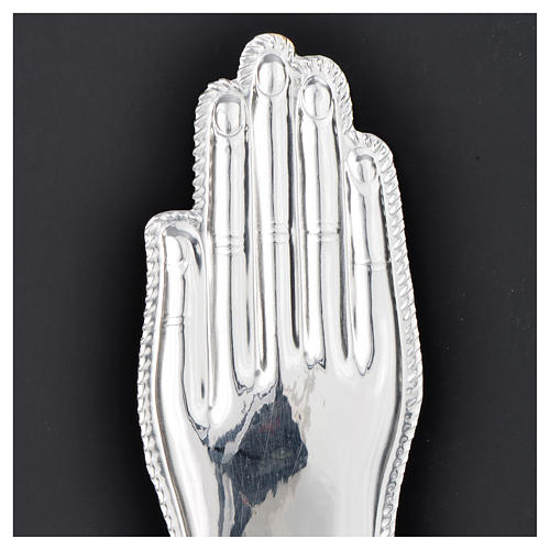 Ex-voto, forearm in sterling silver or metal, 19cm 2