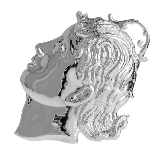 Ex-voto, child's head in sterling silver or metal 12cm 1