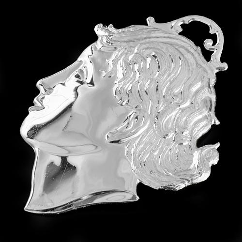 Ex-voto, child's head in sterling silver or metal 12cm 2