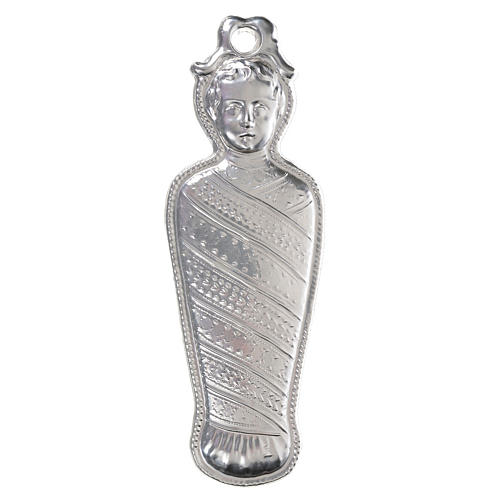 Ex-voto, infant in sterling silver or metal, 15cm 1