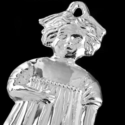 Ex-voto, little girl in sterling silver or metal, 13cm 3