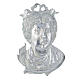 Ex voto donna mezzo busto argento 925 o metallo 14 cm s1