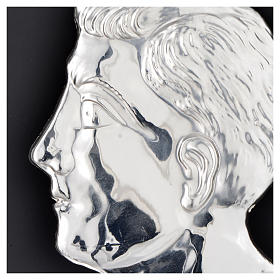 Votivgabe Männerkopf aus 925er Silber oder Metall 13 cm