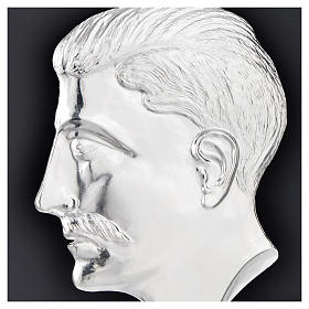 Exvotos: Ex-voto cabeza de hombre plata 925 o metal 15 cm.