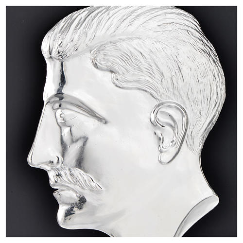 Ex-voto cabeça de homem prata 925 ou metal 15 cm 2