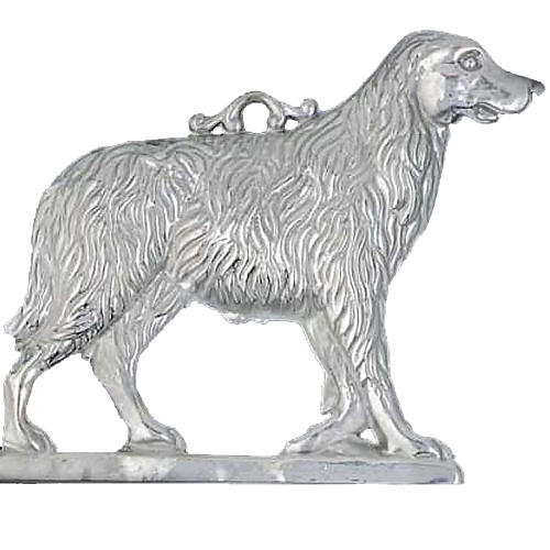Ex voto chien avec base en argent 925 ou métal 19x19 cm 1
