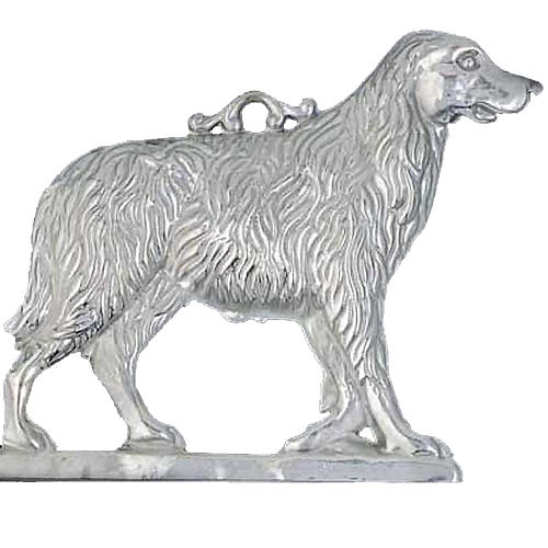 Exvoto cane con base argento 925 o metallo 19x19 cm 1