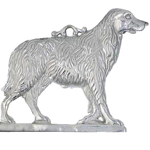 Exvoto dog with 925 silver or metal base 19x19 cm 1