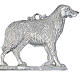 Exvoto dog with 925 silver or metal base 19x19 cm s1