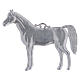Exvoto Pferd Silber 925 oder Metall 14x17 cm s2