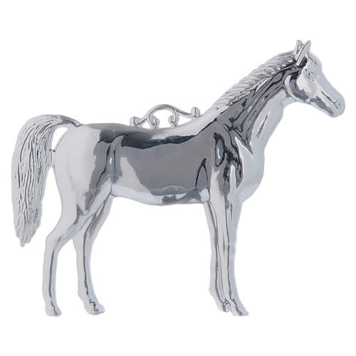 Ex-voto cavalo prata 925 ou metal 14x17 cm 1
