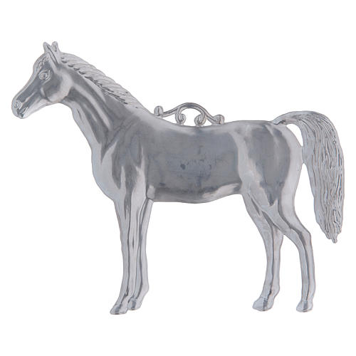 Ex-voto cavalo prata 925 ou metal 14x17 cm 2