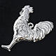 Ex-voto, cock in sterling silver or metal, 10 x 8cm s2