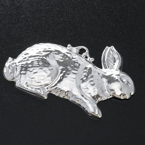 Ex-voto coelho prata 925 ou metal 10x6 cm 2