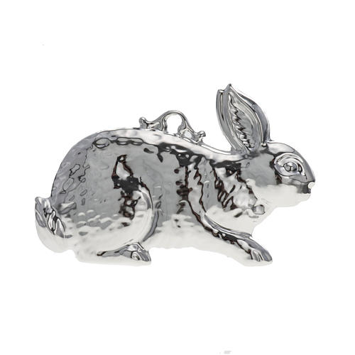 Ex-voto, rabbit in sterling silver or metal, 10 x 6cm 1