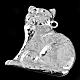 Ex-voto gato sentado plata 925 o metal 9 x 6 cm. s3